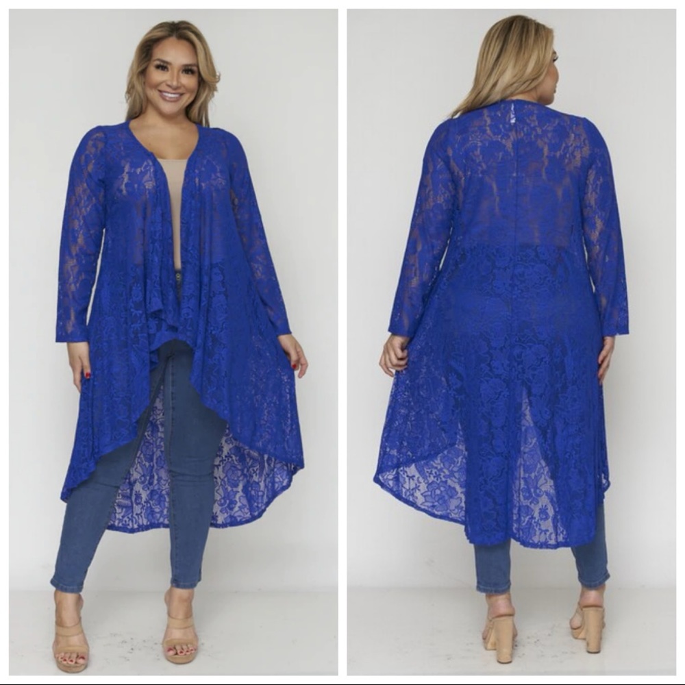 NEW Royal Blue Lace Cardigan